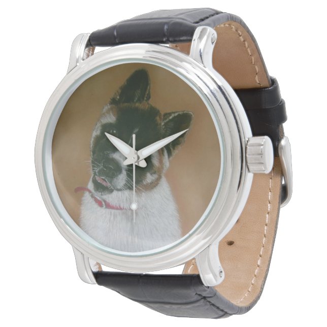 Japonaise/Américaine mignonne chiot akita montre (Incliné)