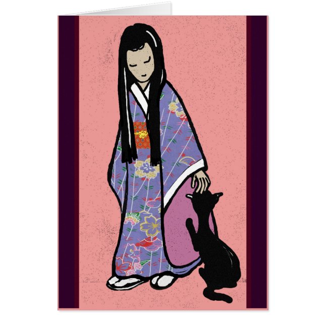 Japonaise et son chat (Devant)