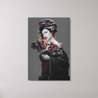Japonaise Geisha Femme Art Enveloppé Toile