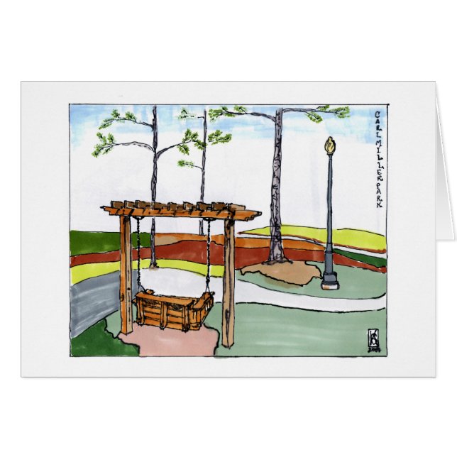 japonaiserie - balançoire Au parc (Vorderseite (Horizontal))