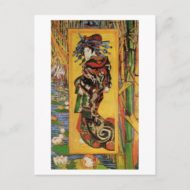 Japonaiserie, Oiran (Courtesan) Postkarte (Vorderseite)