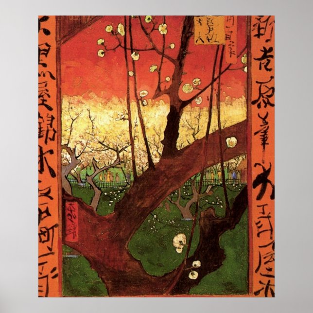 Japonaiserie Plum Tree Hiroshige - Vincent van Gog Poster (Vorne)