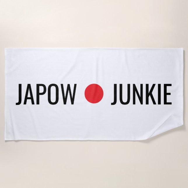 Japow Junkie  Strandtuch (Vorderseite)