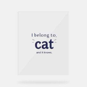 J'appartiens à mon chat