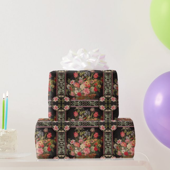 Jaquebloom Floral 22 Elegantes Wrapping Paper Geschenkpapier (Partygeschenke)