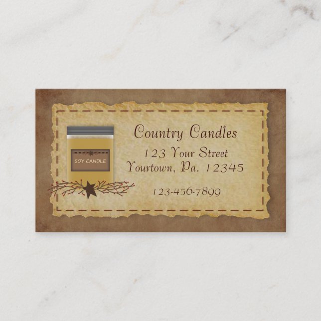 Jar Candle Business Card Visitenkarte (Vorderseite)