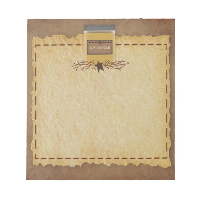Jar Candle Notepad Notizblock (Vorderseite)