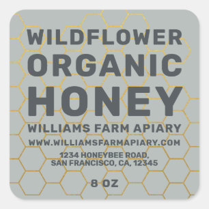 Jar de miel moderne Étiquette Honeybee Apiary Stor