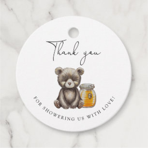 Jar Honig und Teddy Bären danke Geschenkanhänger