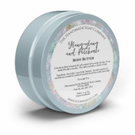 JAR-Label für Holografischer Glitzer-Grenzkosmetik Runder Aufkleber