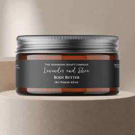 JAR-Label für Minimalistische dunkelgraue Kosmetik Rundum-Adressaufkleber