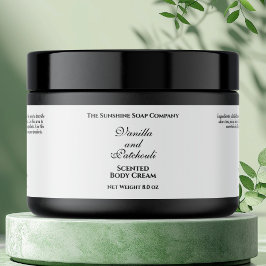 Jar Label für Vintage, wasserdichte Kosmetik