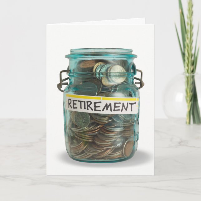 jar of coins for retigrats karte (Vorderseite)