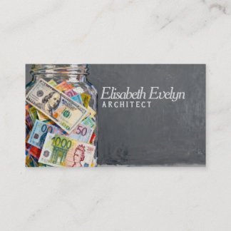 Jar of Global Banknotes g567 Visitenkarte