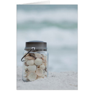 Jar of Seashells am Strand Florida