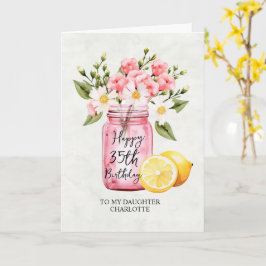 Jar Pink Blume Jubiläum Jubiläum Gruß Karte