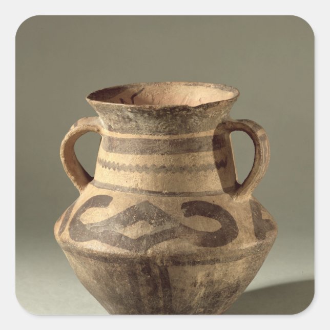 Jar, Provinz Gansu, ca. 1300-700 v. Chr. Quadratischer Aufkleber (Vorderseite)