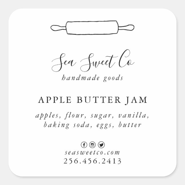 Jar-Sticker Quadratischer Aufkleber (Vorderseite)