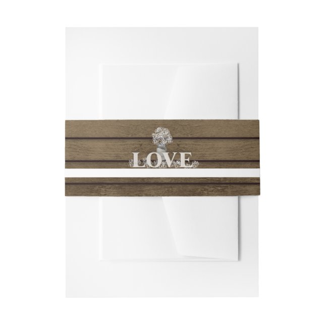 Jar und Gipskraut Liebe und Stallholz Einladungsbanderole (Vorderseite Beispiel)