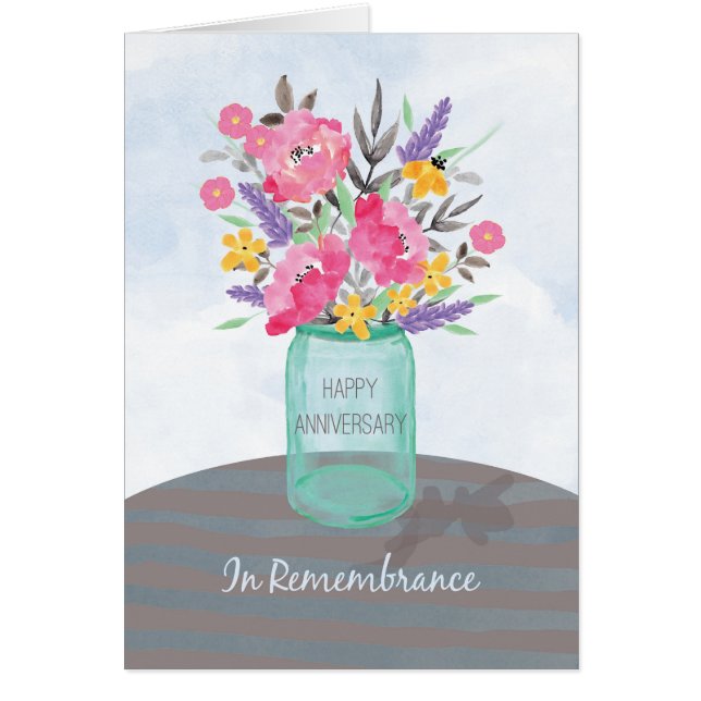 Jar Vase zum Gedenken an den Jahrestag mit Blume (Vorne)