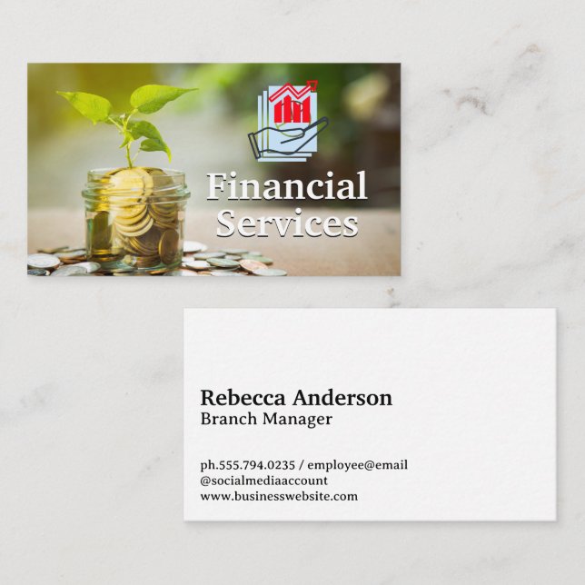 Jar voller Wandel | Finanzielles Logo Visitenkarte (Vorne/Hinten)