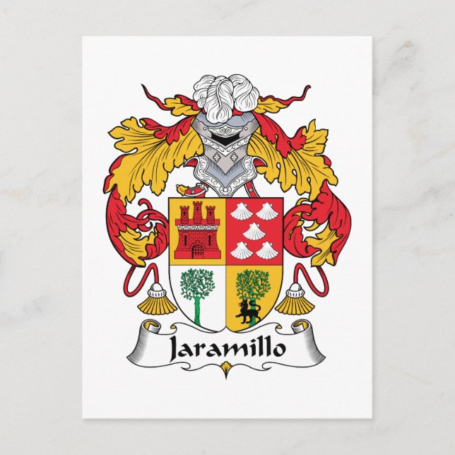 Jaramillo Familienwappen Postkarte (Vorderseite)