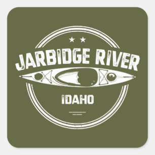 Jarbidge River Idaho Kayaking Quadratischer Aufkleber