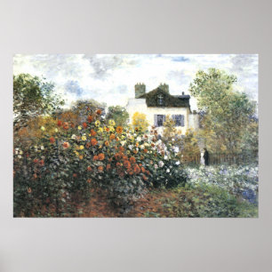 Jardin à Argenteuil, Monet, Affiche d'art fin
