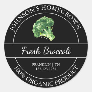 Jardin à la maison Étiquette de Brocoli biologique