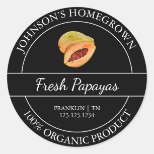 Jardin à la maison Étiquette Papaya bio frais
