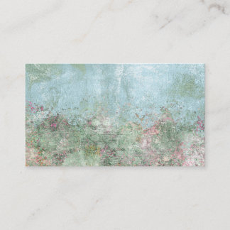 Jardin Abstrait Carte de visite Floral Bleu