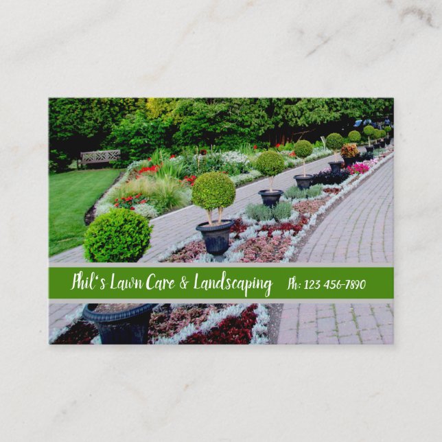 Jardin anglais aménageant le carte de visite en (Devant)