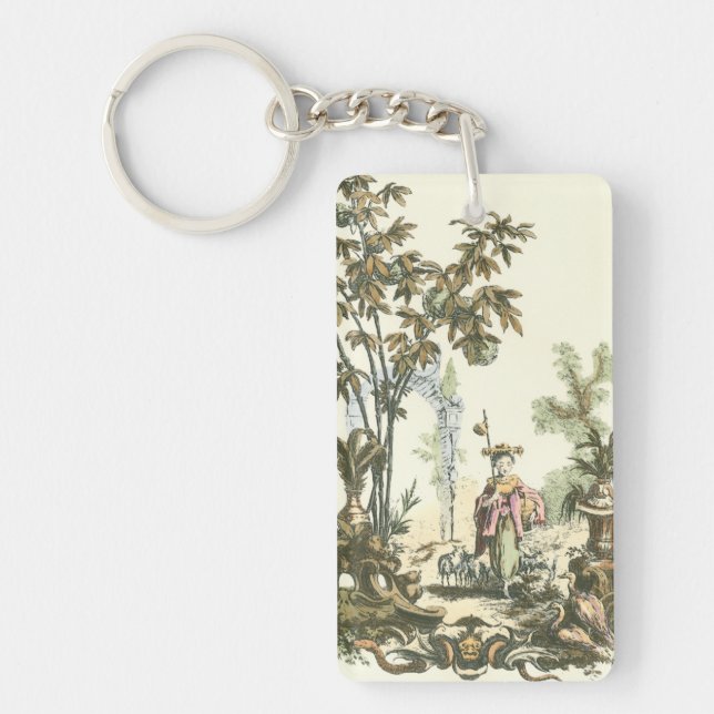 Jardin asiatique avec femme et animaux (Devant)
