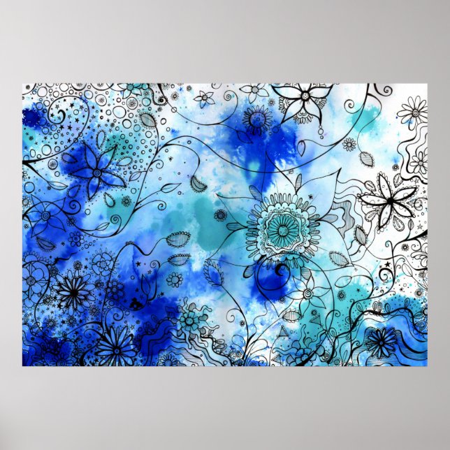 Jardin aux fleurs - affiche (Devant)