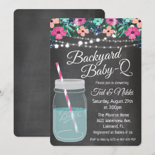 Jardin Baby Q Mason Jar Invitation