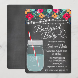 Jardin Baby Q Mason Jar Invitation