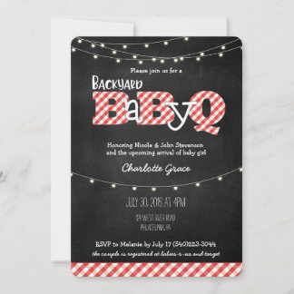 Jardin BaByQ Bash Baby shower BBQ Invitation