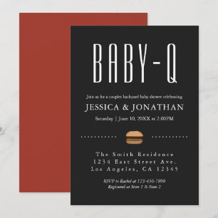 Jardin BabyQ BBQ Baby shower Couples Invitation