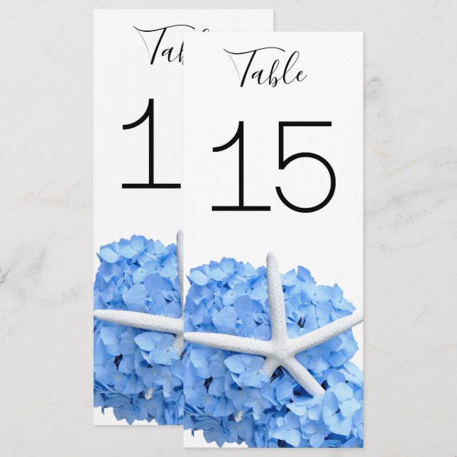 Jardin balnéaire Carte de numéro de table recto ve (Devant / Derrière)