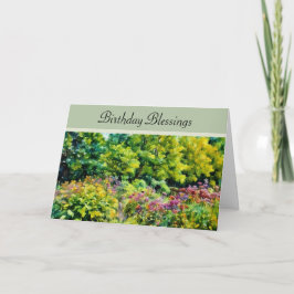 Jardin Bénédiction d'anniversaire - Carte d'annive