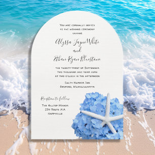 Jardin Bleu Mariage Arc Invitations