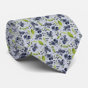 Jardin Calme-Lt Gray, Green&Grau Wasserfarbe Krawatte