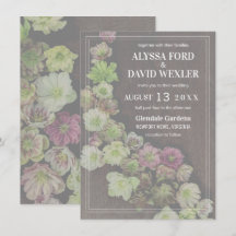 Jardin CLASSIQUE Faire-part de mariage en bois Hel