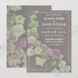 Jardin CLASSIQUE Faire-part de mariage en bois Hel