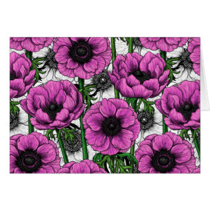 Jardin d'anémone rose