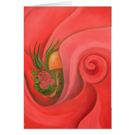 Jardin dans la carte de rose