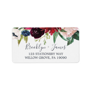 Jardin d'automne Étiquettes de adresse RSVP Bour
