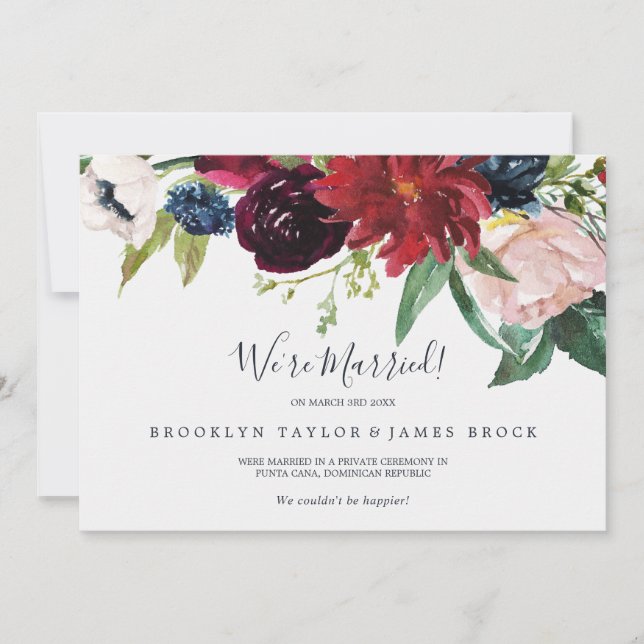 Jardin d'automne | Faire-part d'Elopement Bourgogn (Devant)