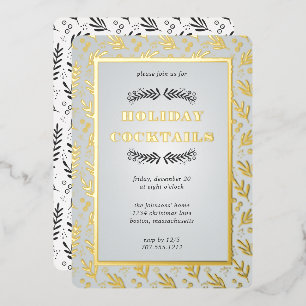 Jardin de baies de Noël   Invitation Foil