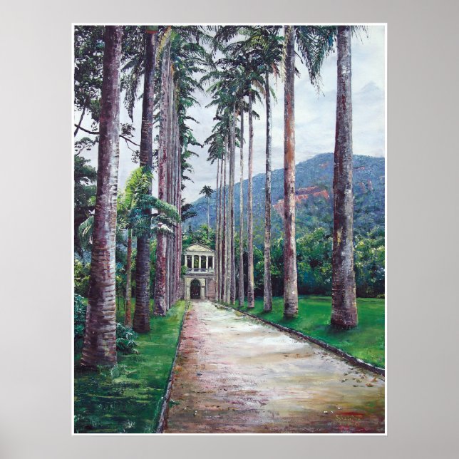Jardin de Botanica in Rio de Janeiro Poster (Vorne)